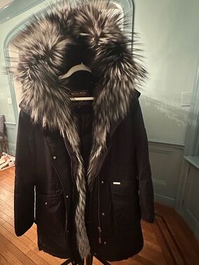 Woolrich Down Coat with Authentic Fox Fur